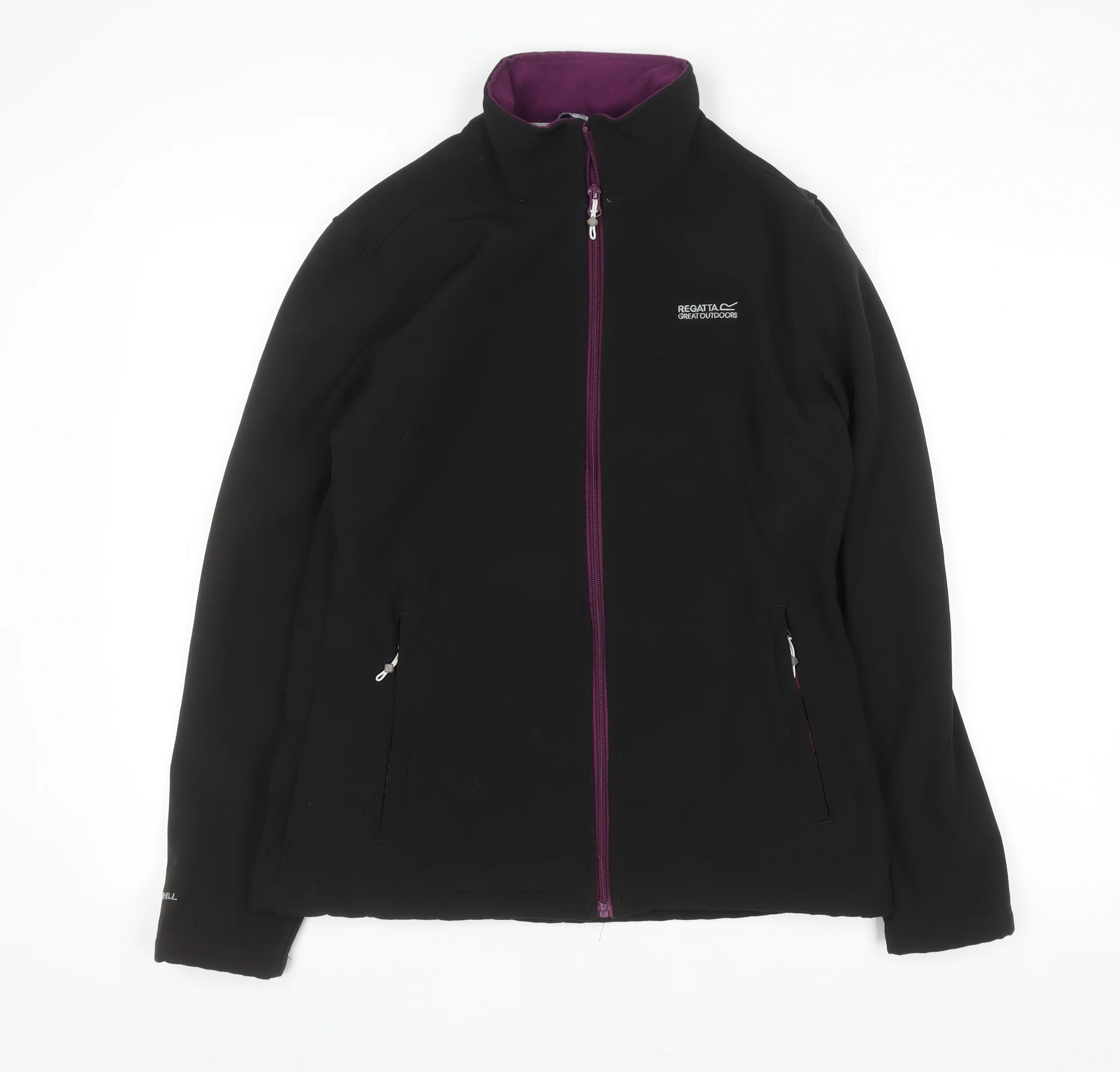 Regatta Great Outdoors Women's Black Softshell Full Zip Jacket Size 10