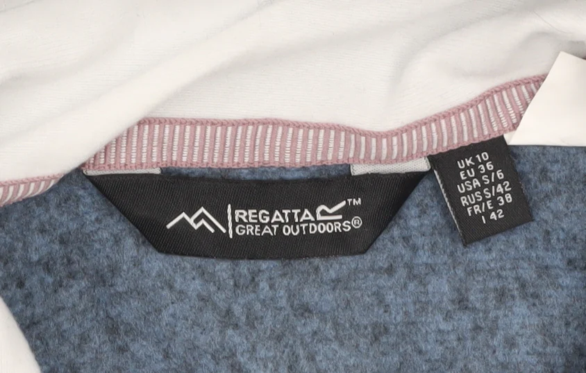 Regatta Great Outdoors Women's Blue Fleece Soft Shell Jacket UK 10 - Image 5