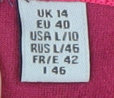 Regatta Great Outdoors Women's Burgundy Velour Hoodie UK 14 - Image 5