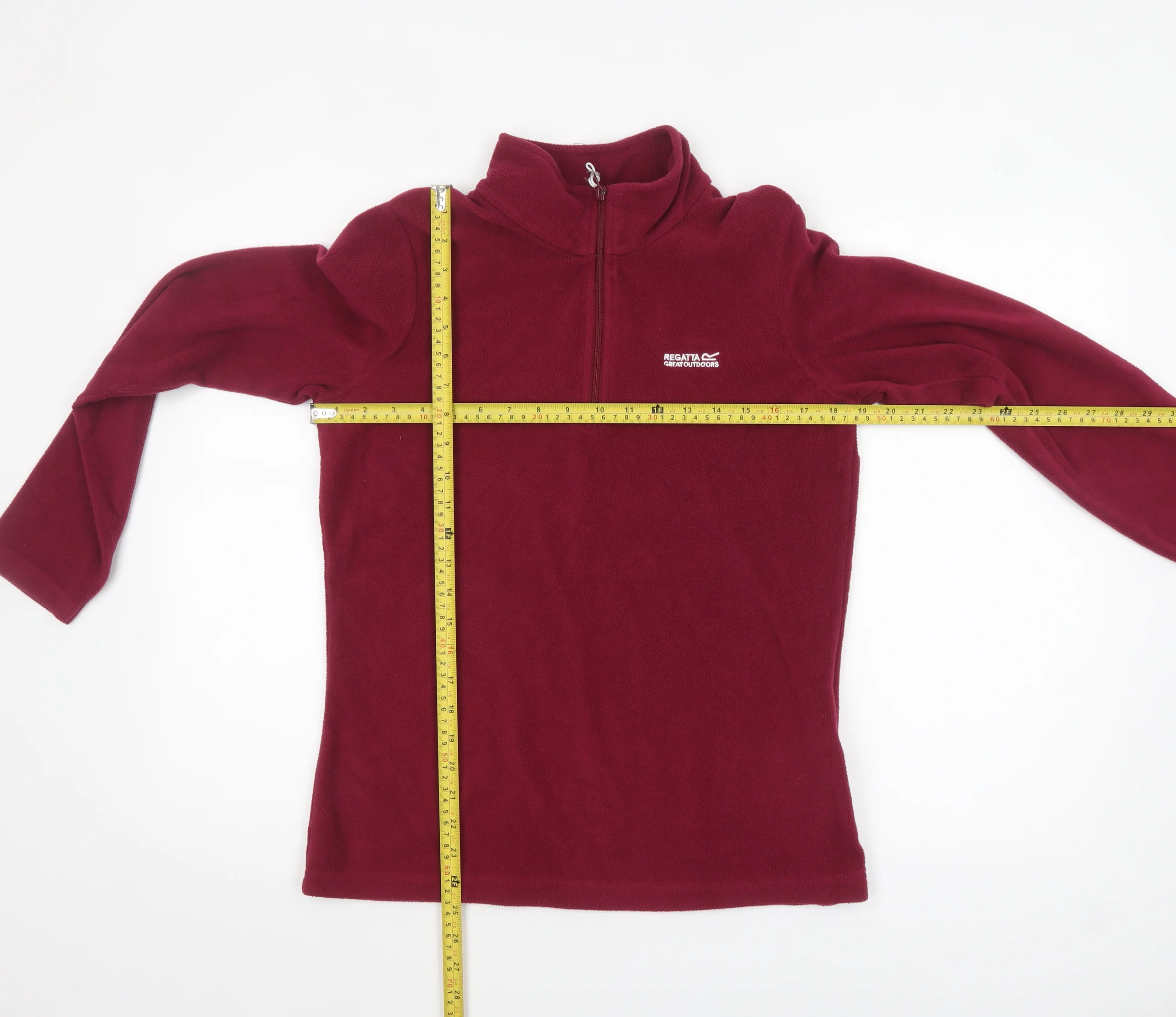 Regatta Great Outdoors Women's Red 1/2 Zip Fleece Sweatshirt UK 10 - Image 2