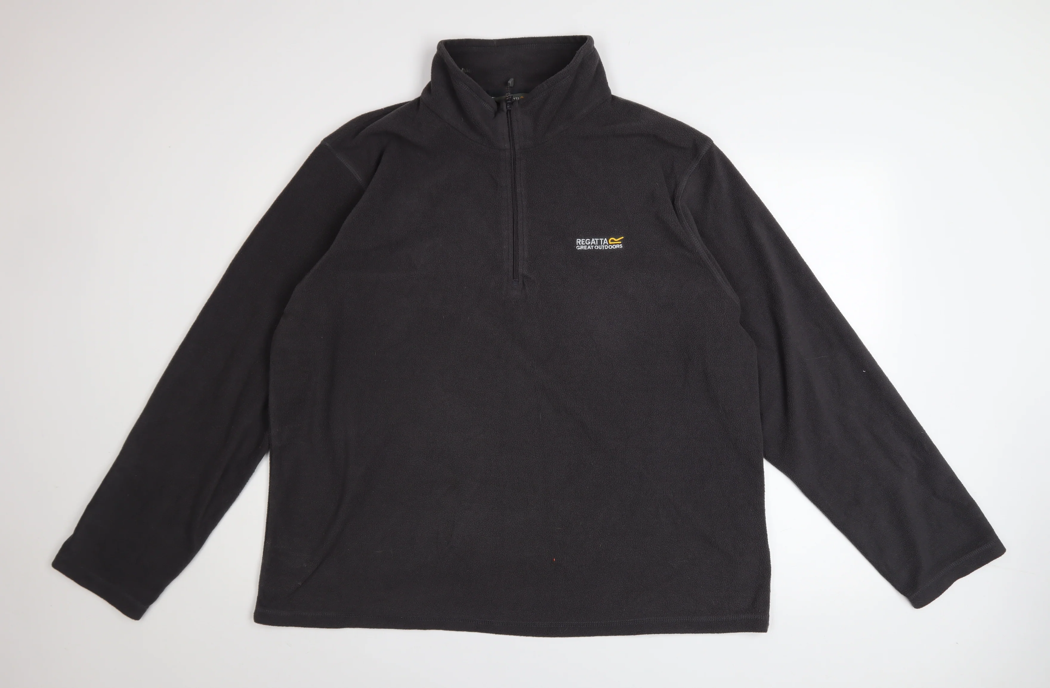 Regatta Mens Black 2XL Fleece Half Zip Pullover Sweatshirt