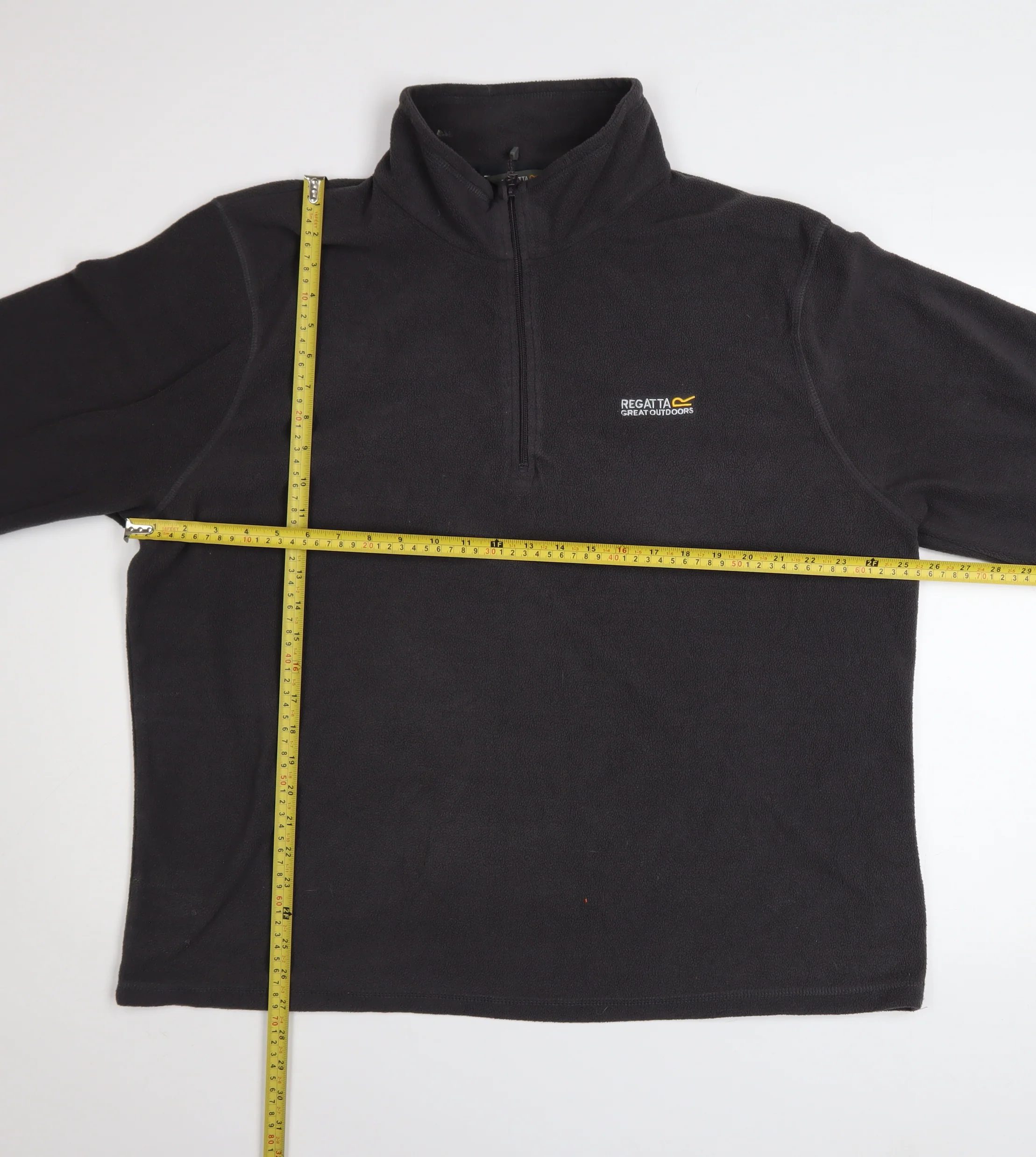 Regatta Mens Black 2XL Fleece Half Zip Pullover Sweatshirt - Image 2