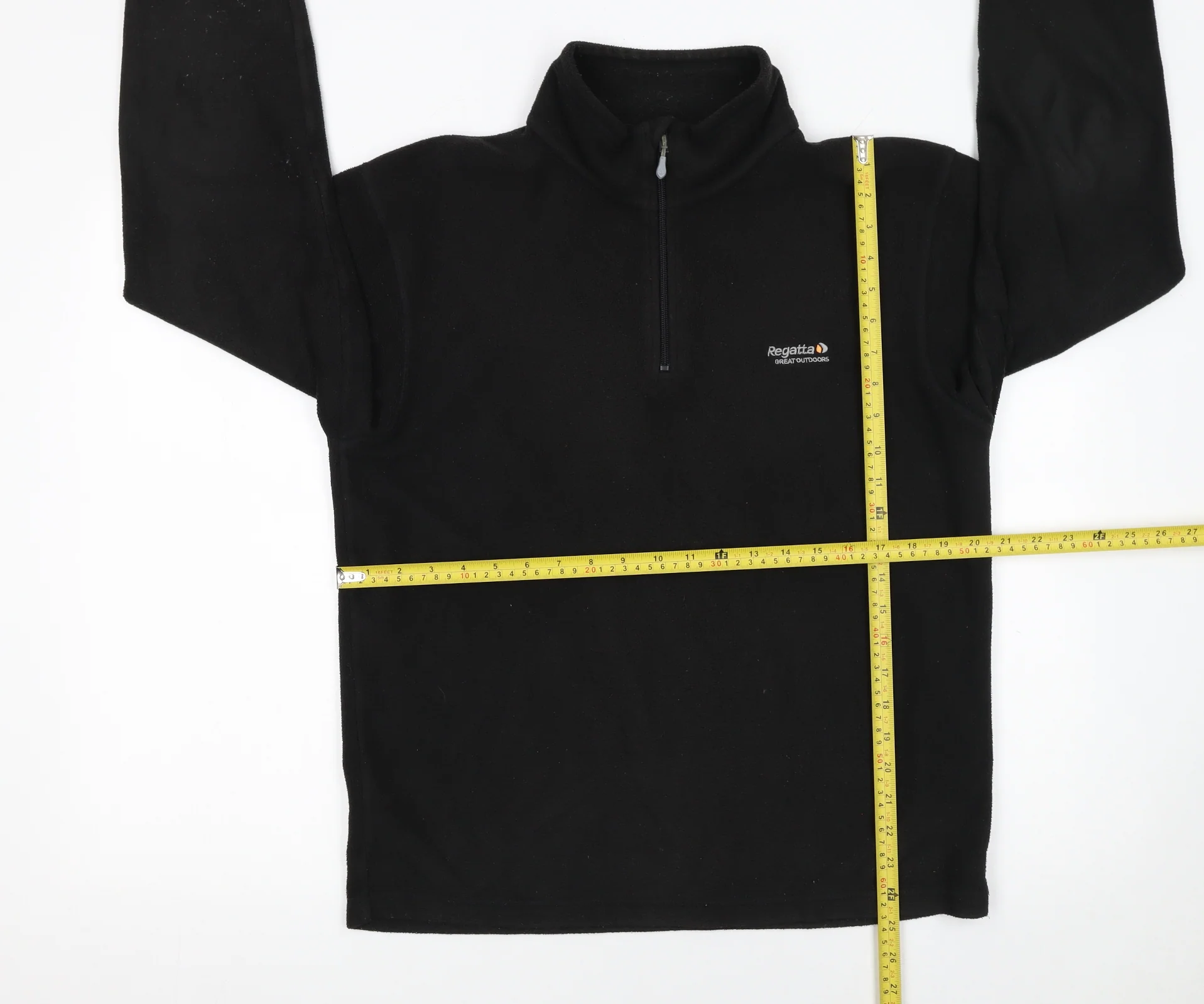 Regatta Men's Black Fleece 1/4 Zip Pullover Sweatshirt M - Image 2
