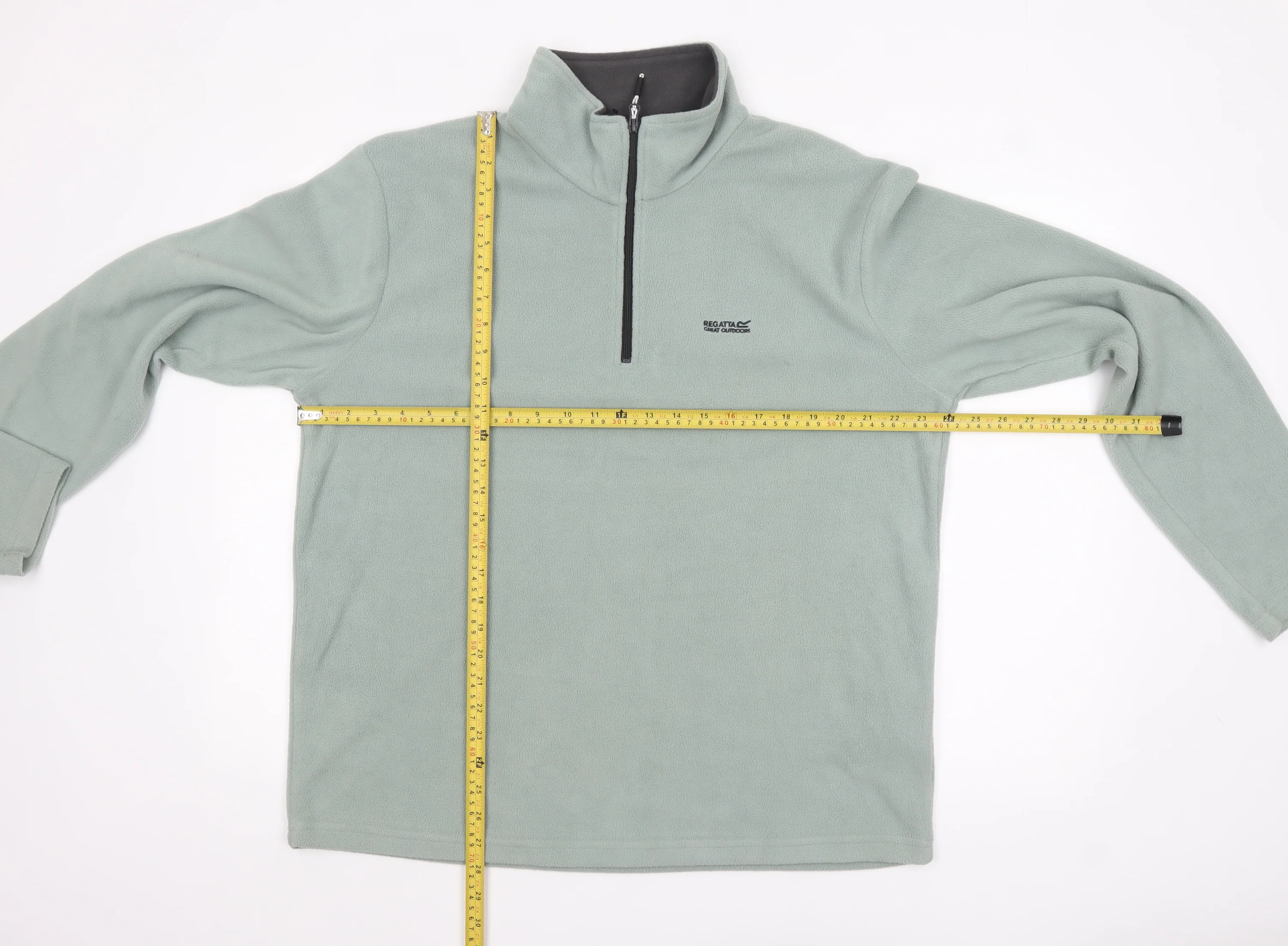 Regatta Men's Green XL Fleece 1/4 Zip Pullover Sweatshirt - Image 2
