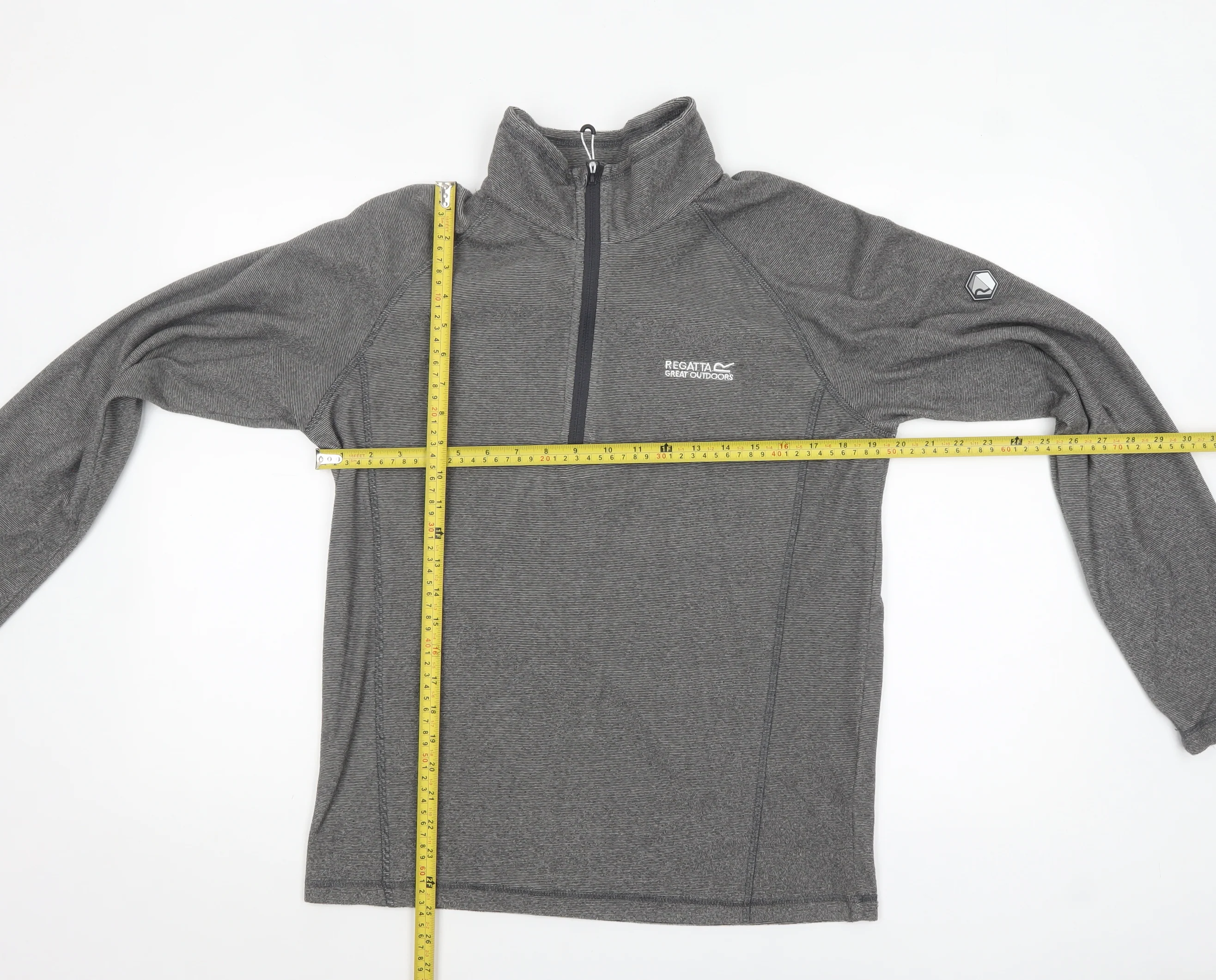 Regatta Mens Grey Half Zip Fleece Sweatshirt M Outdoor Pullover - Image 2