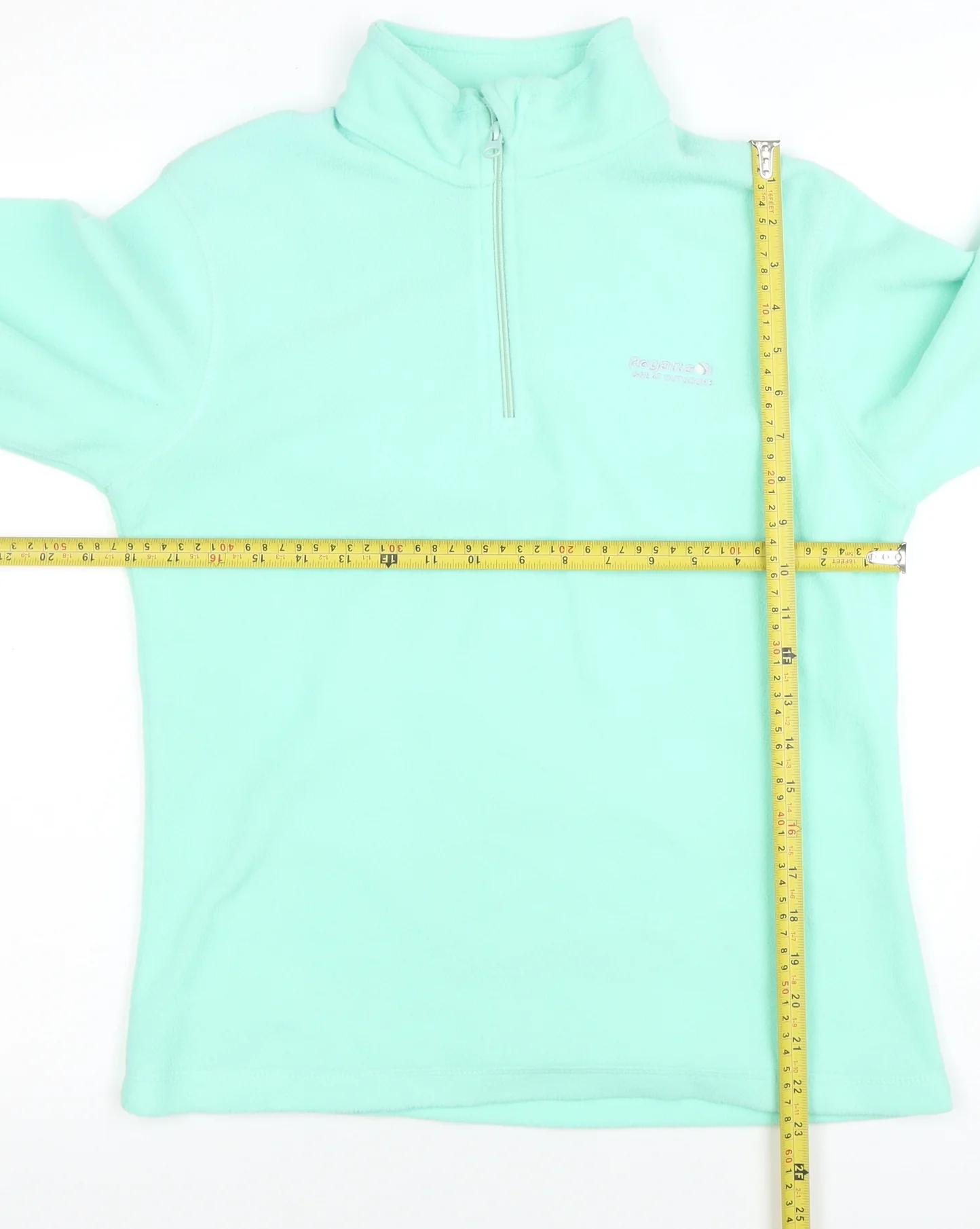 Regatta Women Mint Green 1/4 Zip Fleece Sweatshirt Size 10 - Image 2