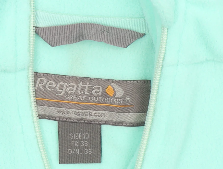 Regatta Women Mint Green 1/4 Zip Fleece Sweatshirt Size 10 - Image 4