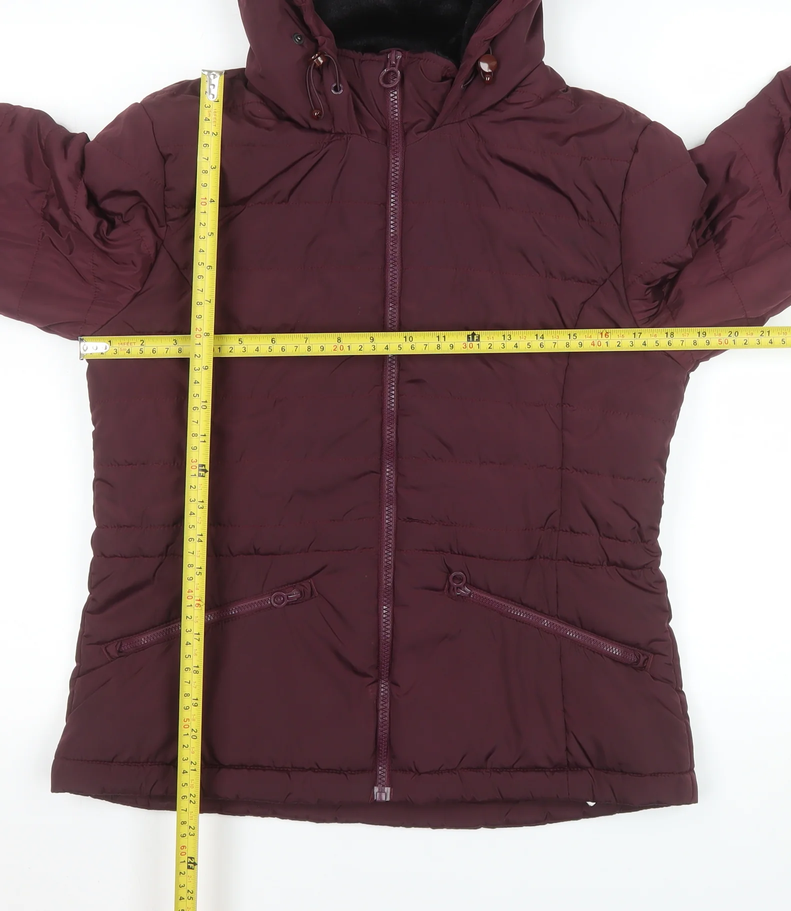 Regatta Women Purple Hooded Puffer Jacket UK 12 Water Resistant - Image 2