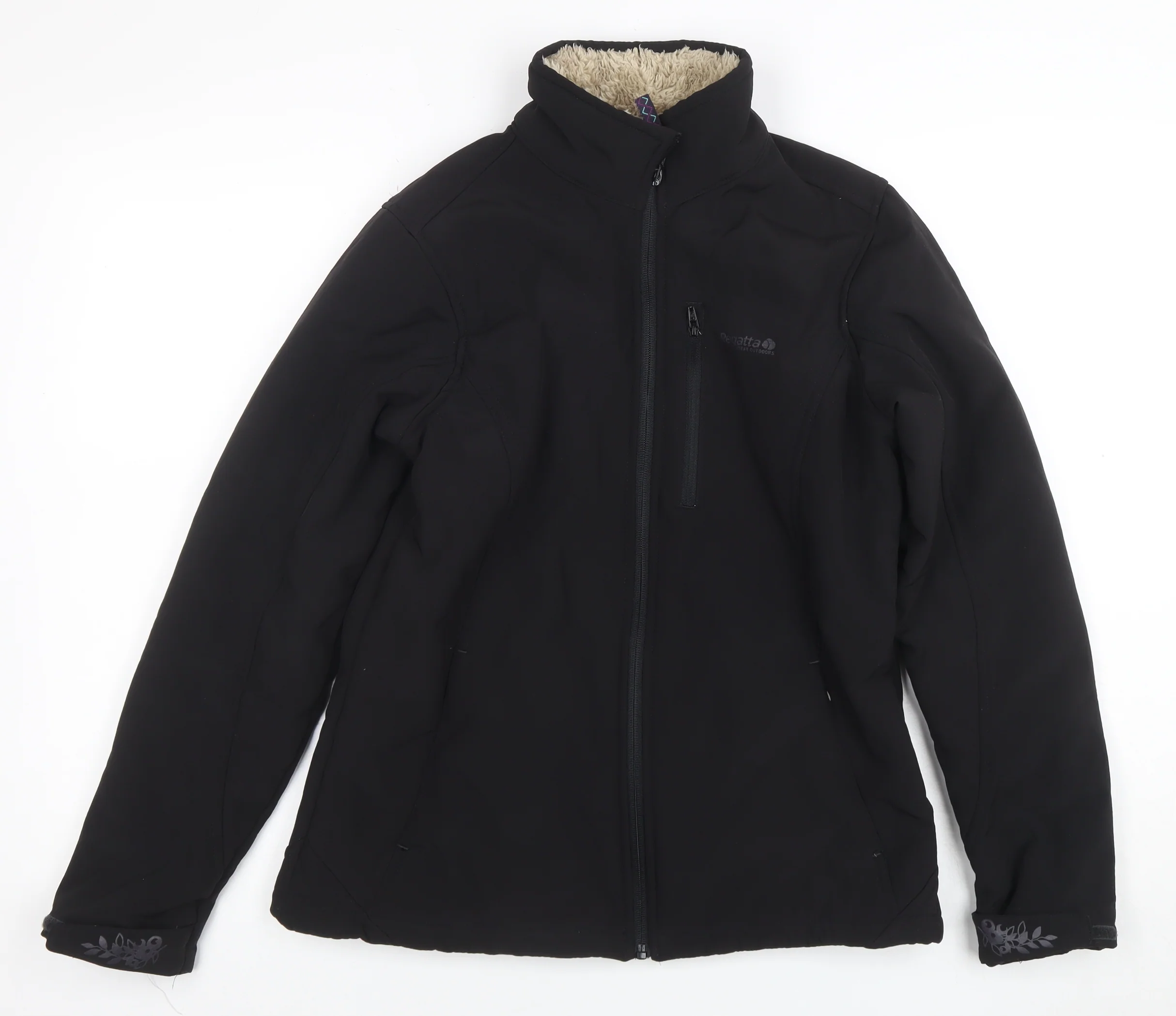 Regatta Womens Black Softshell Jacket Size 12 Water Resistant