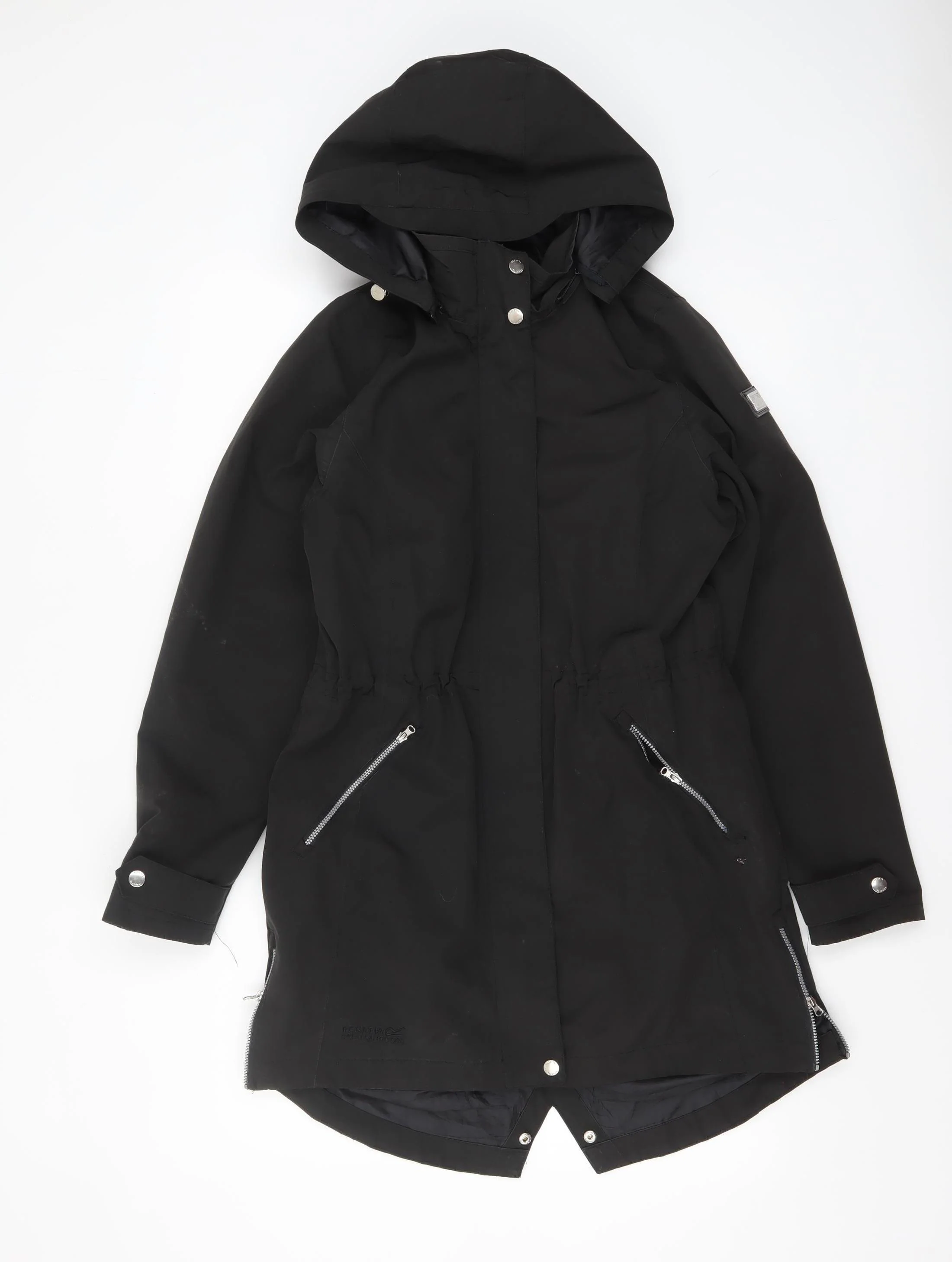 Regatta Women's Black Waterproof Hooded Parka Coat Size 8
