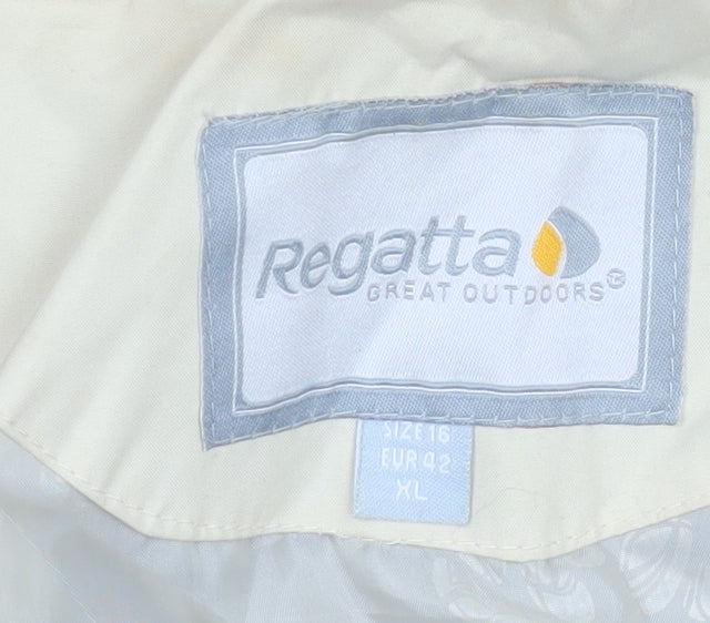 Regatta Womens Brown Waterproof Long Rain Coat Size 16 XL - Image 4