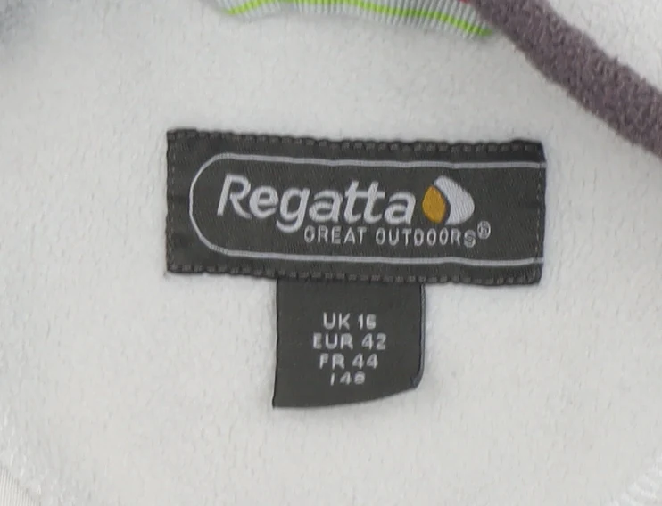 Regatta Womens Grey Fleece Full Zip Jacket Size 16 - Image 4