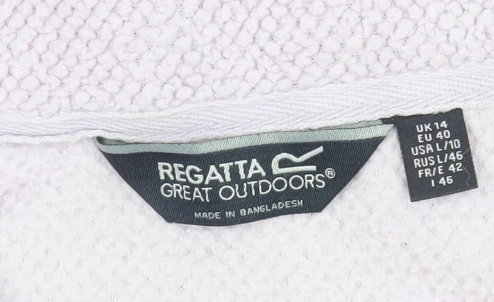 Regatta Womens Lilac Fleece Full Zip Hoodie UK 14 Polyester Outdoor - Image 4