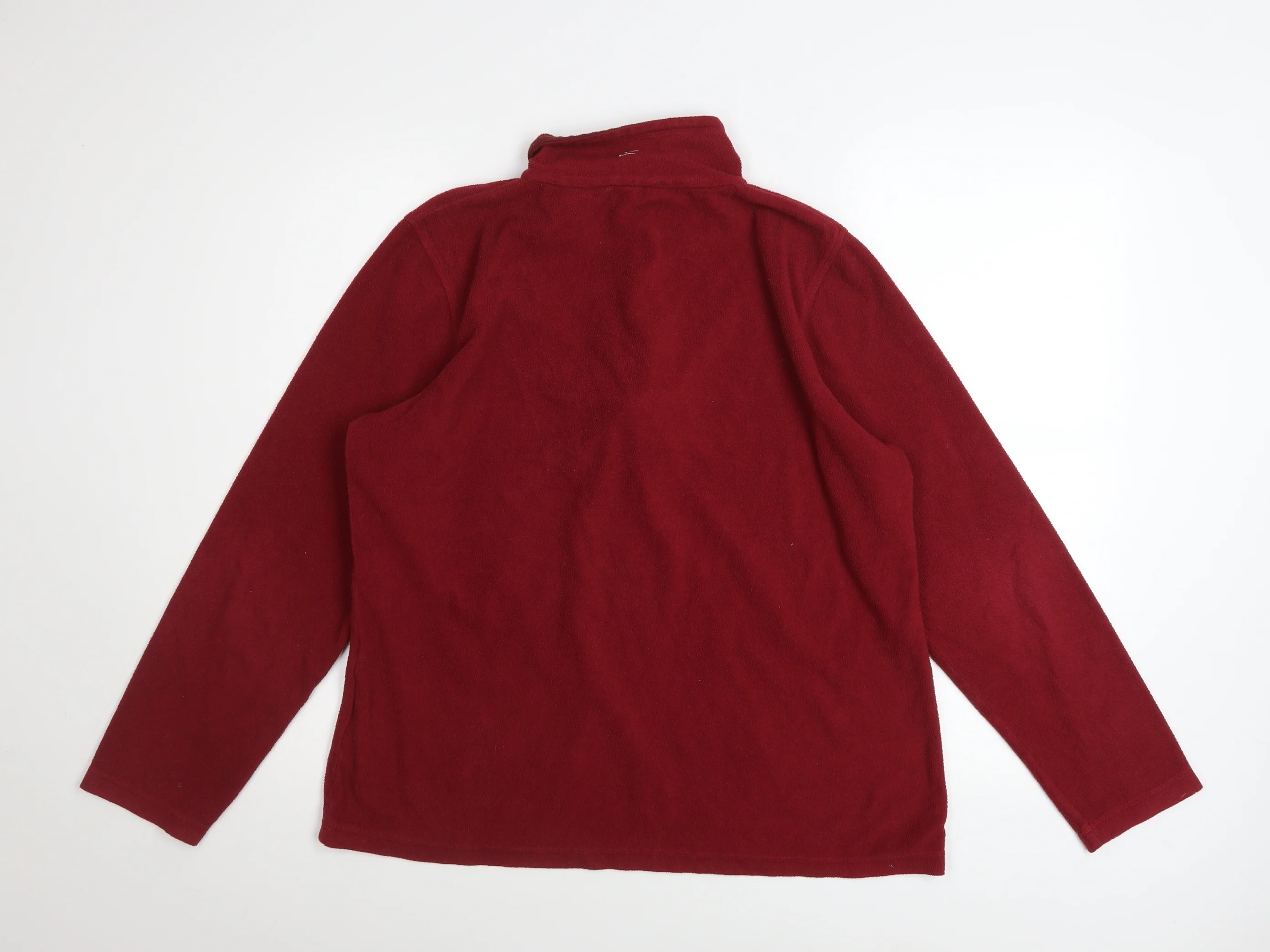 Regatta Womens Red Fleece 1/4 Zip Pullover Sweatshirt UK 14 - Image 3