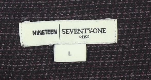 Reiss Nineteen Seventy-One Men's Black Short Sleeve Crew Neck T-Shirt L - Image 4