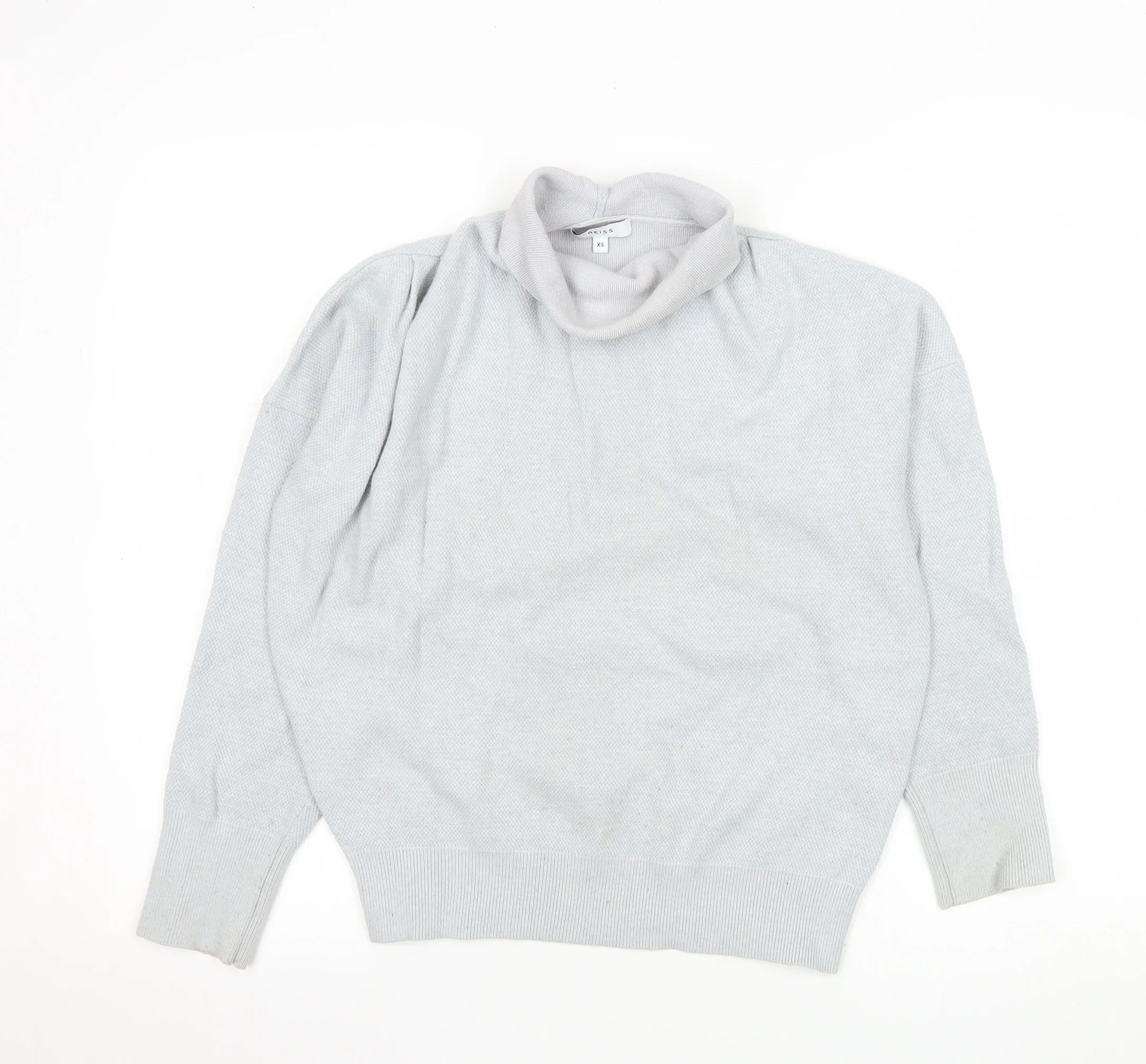 Reiss Womens Grey Roll Neck Knit Pullover Jumper XS