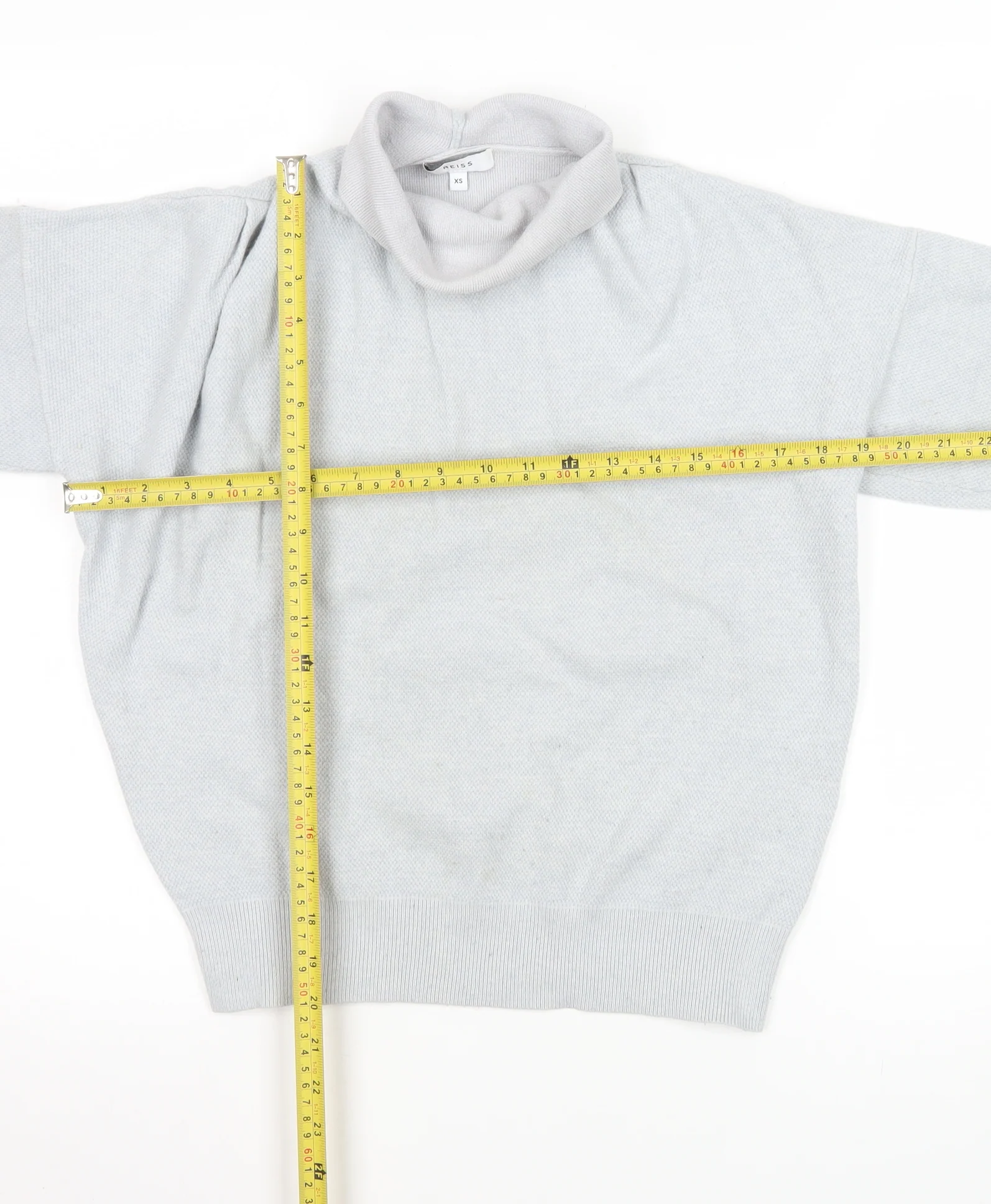 Reiss Womens Grey Roll Neck Knit Pullover Jumper XS - Image 2