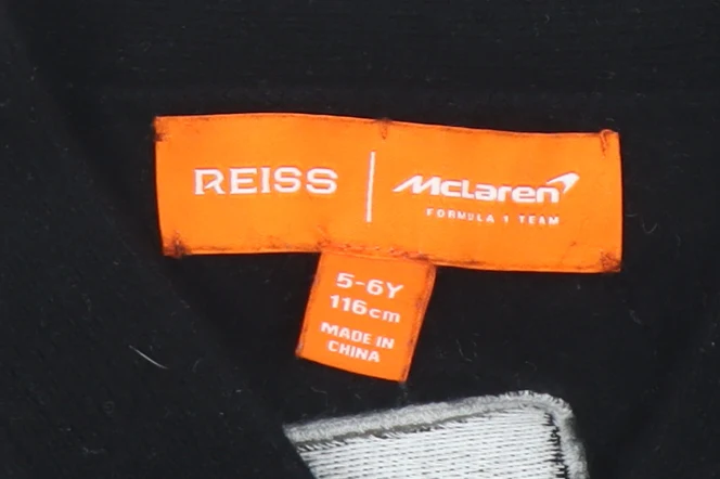 Reiss x McLaren Boys Black Wool Blend Racing Cardigan 5-6 Years Button Up - Image 4