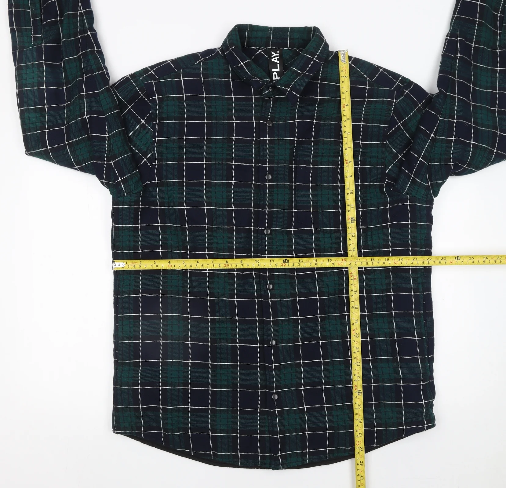 Replay Men's Blue Plaid Cotton Button-Up Long Sleeve Shirt Size L - Image 2