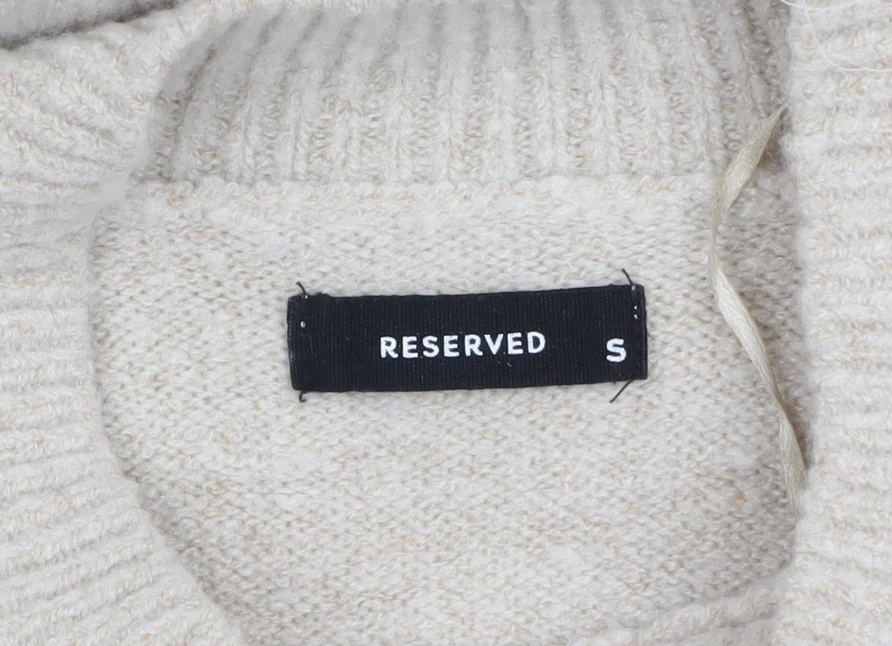 Reserved Women’s Beige Knit Pleated Midi Sweater Dress S - Image 5