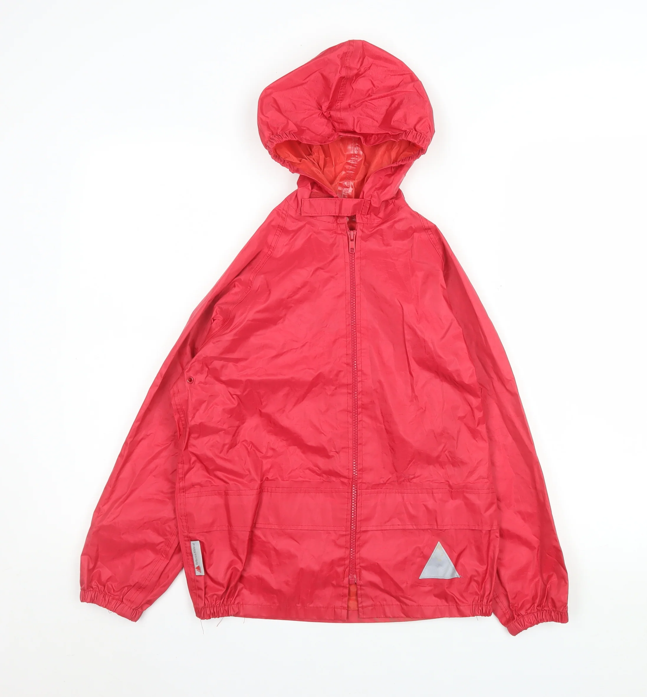 Result Girls Red Hooded Windbreaker Jacket 7-8 Years Water Resistant
