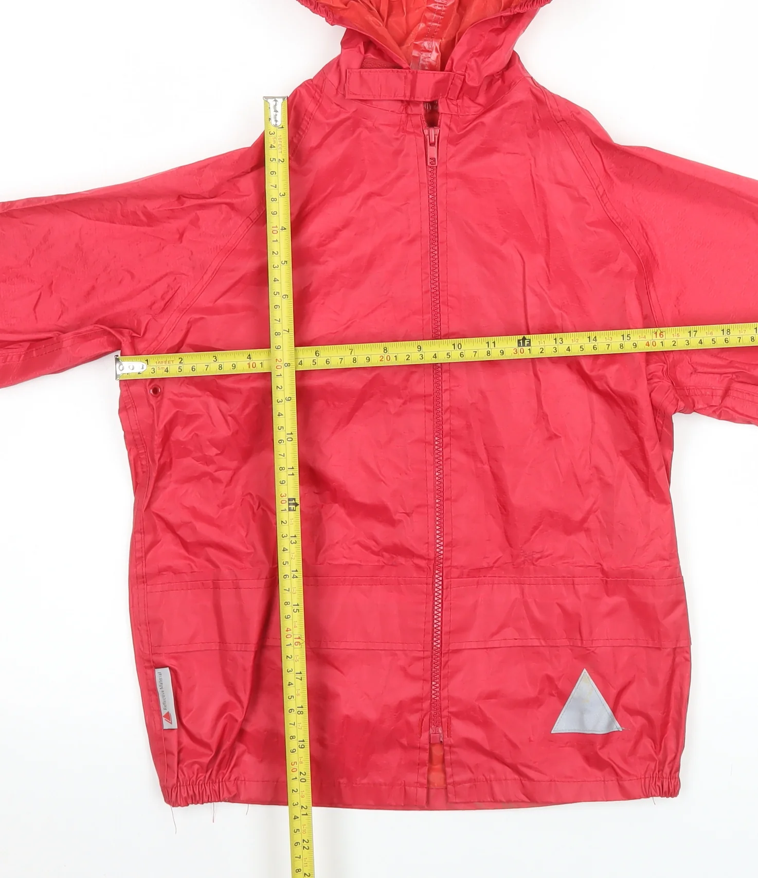 Result Girls Red Hooded Windbreaker Jacket 7-8 Years Water Resistant - Image 2