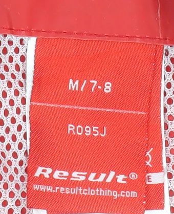 Result Girls Red Hooded Windbreaker Jacket 7-8 Years Water Resistant - Image 6