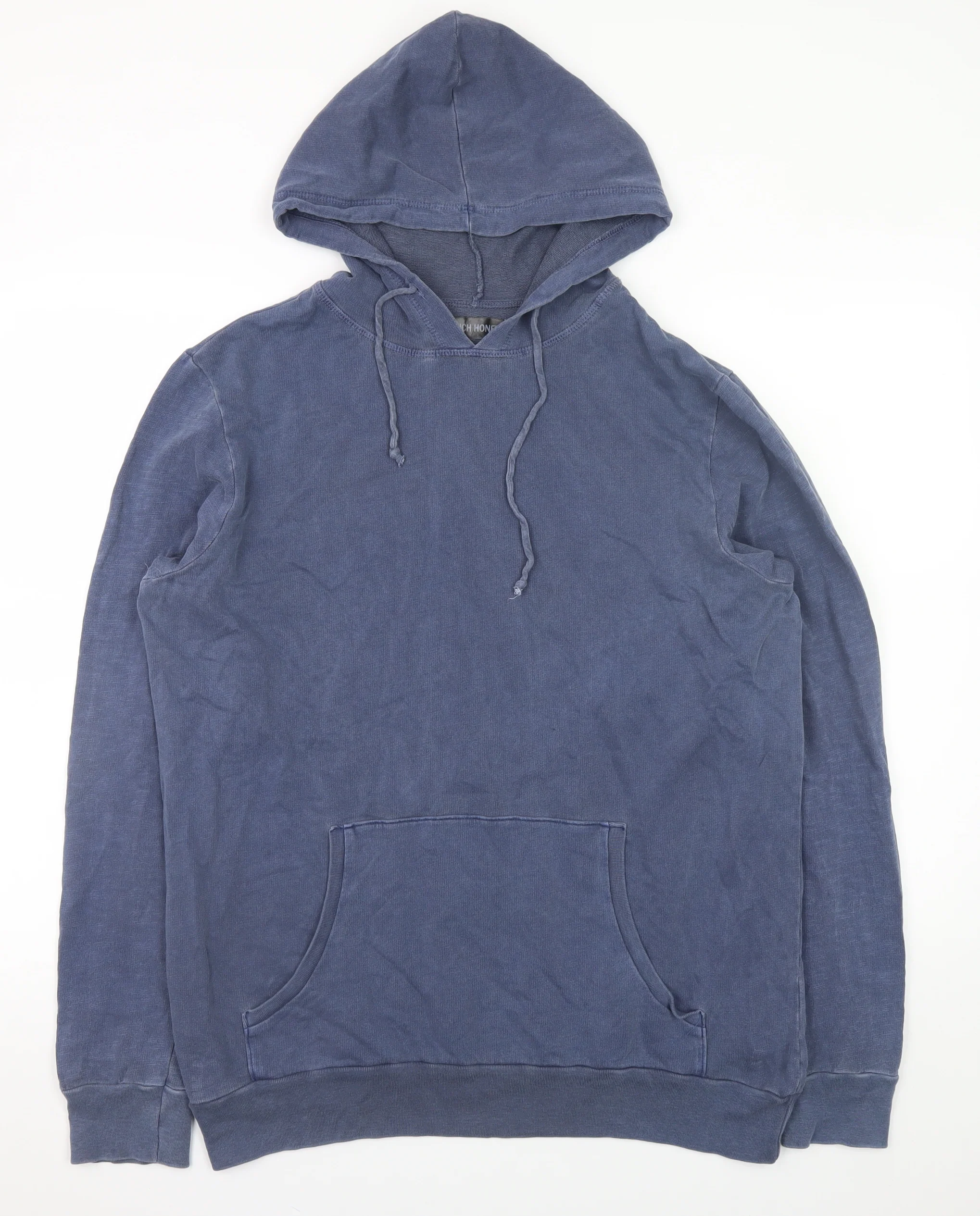 Rich Honey Men's Blue Pullover Hoodie Size M Cotton Casual - Image 2