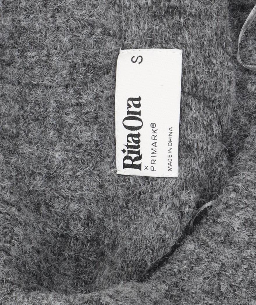 Rita Ora x Primark Women's Grey Cowl Neck Knit Jumper Size S - Image 5
