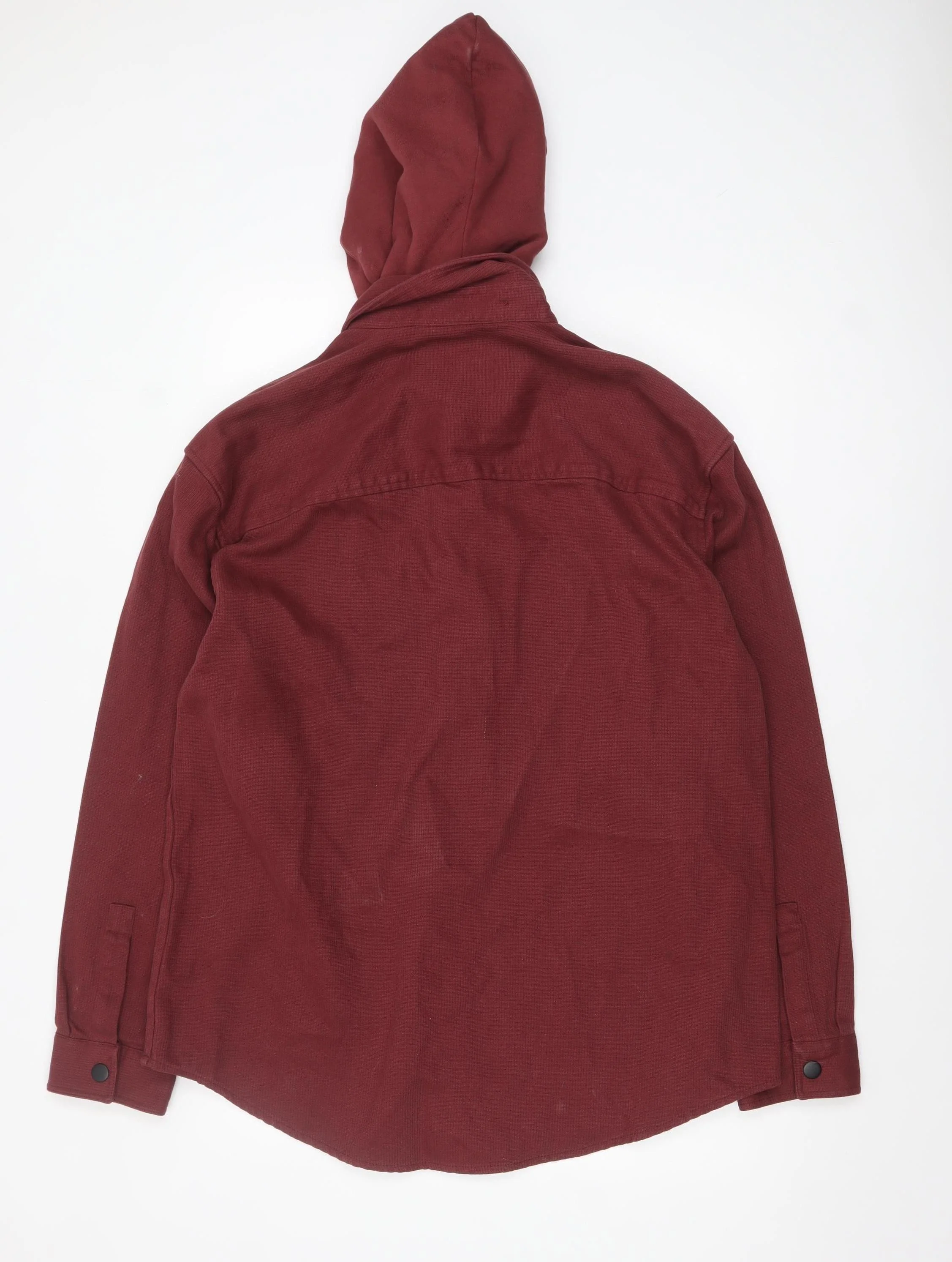 River Island Men’s Red Hooded Cotton Jacket Size L Casual - Image 3