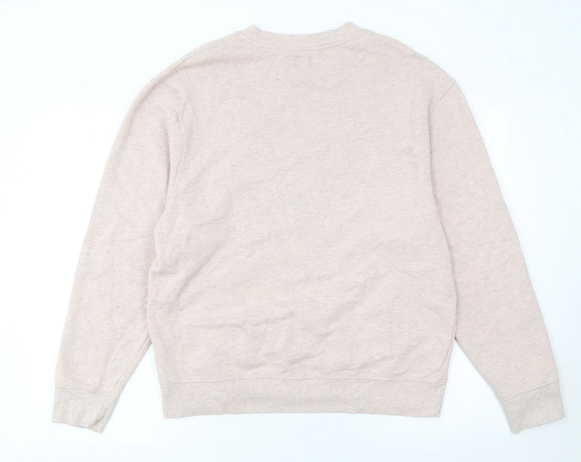 River Island Men's Beige Graphic Print Pullover Sweatshirt M - Image 3