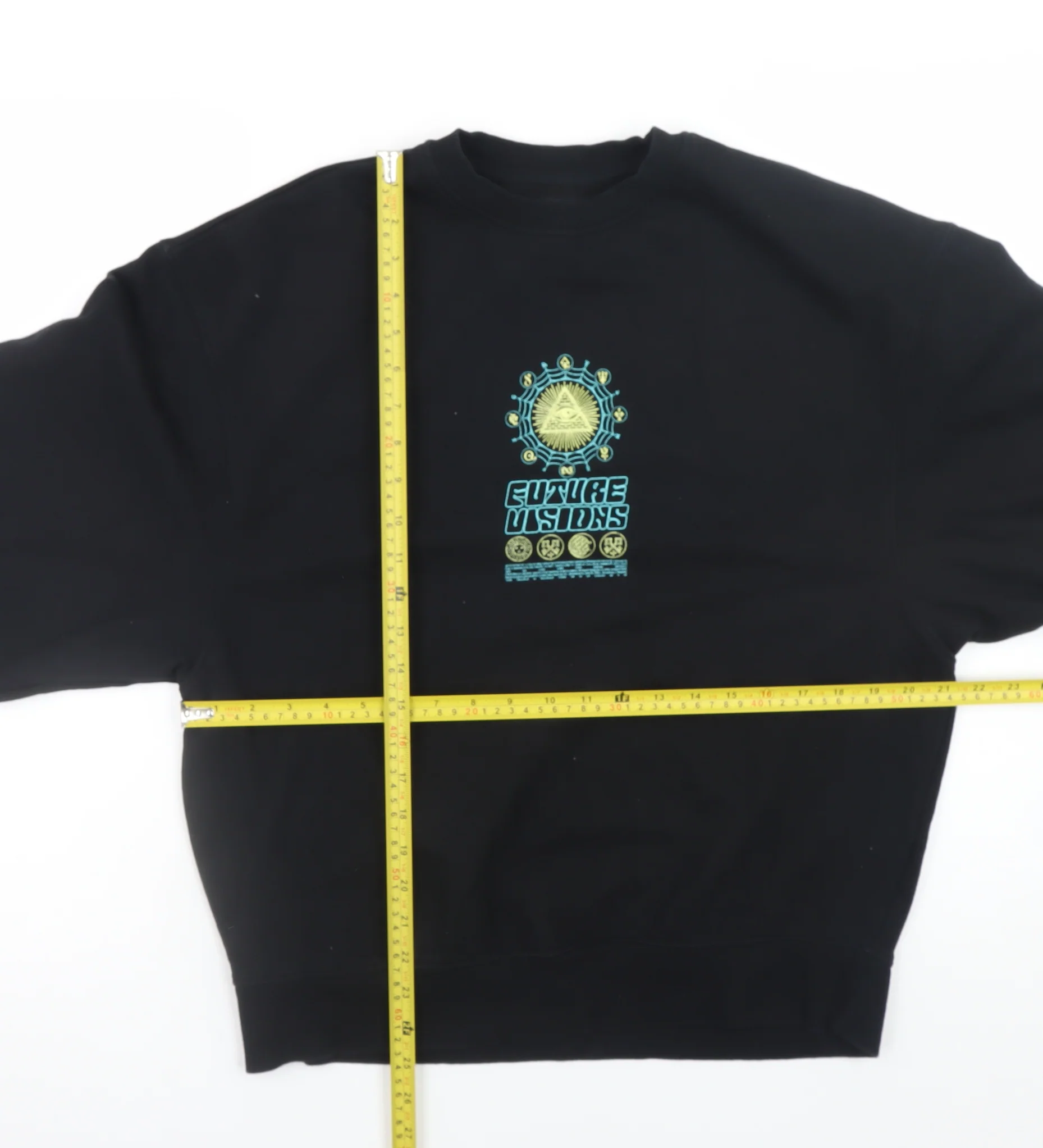 River Island Men's Black Graphic Pullover Sweatshirt Size S - Image 2
