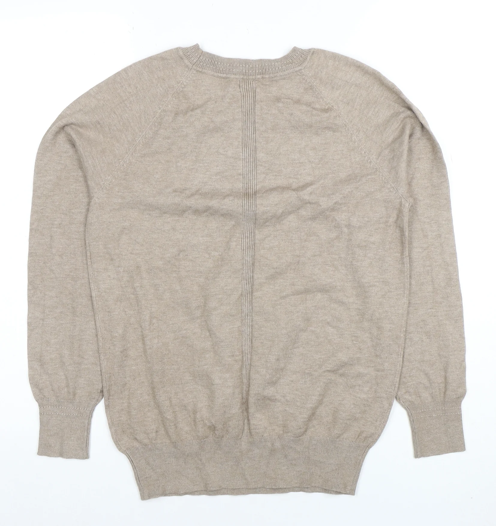 River Island Women’s Beige Knit Long Sleeve Crew Neck Top XS - Image 3