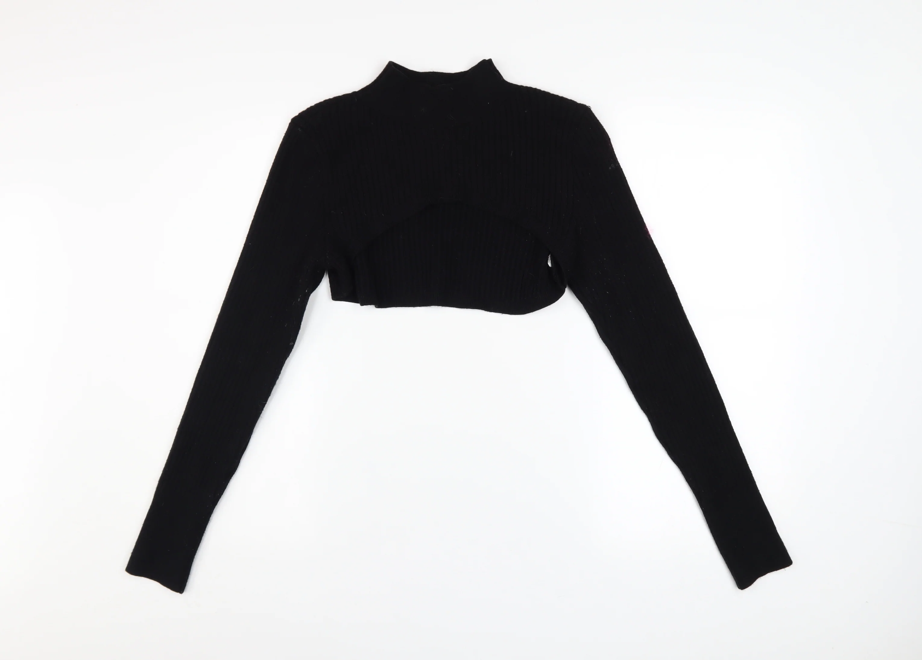 River Island Women’s Black Mock Neck Knit Shrug Jumper Size 12