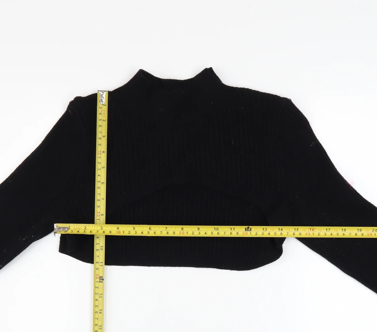 River Island Women’s Black Mock Neck Knit Shrug Jumper Size 12 - Image 2