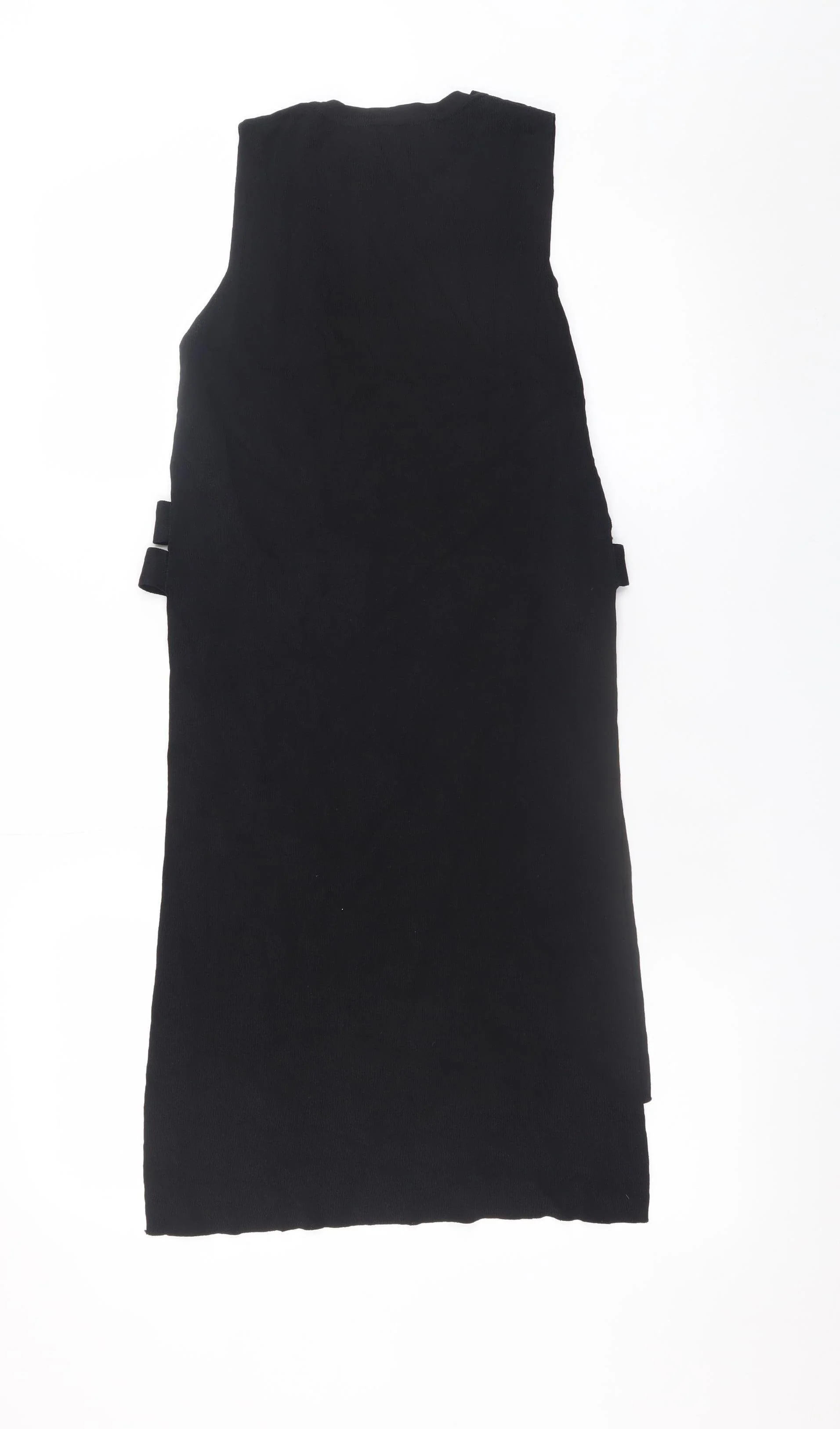 River Island Women’s Black Shift Knit Dress Size 10 Sleeveless Classic - Image 3