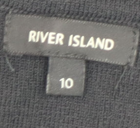 River Island Women’s Black Shift Knit Dress Size 10 Sleeveless Classic - Image 4
