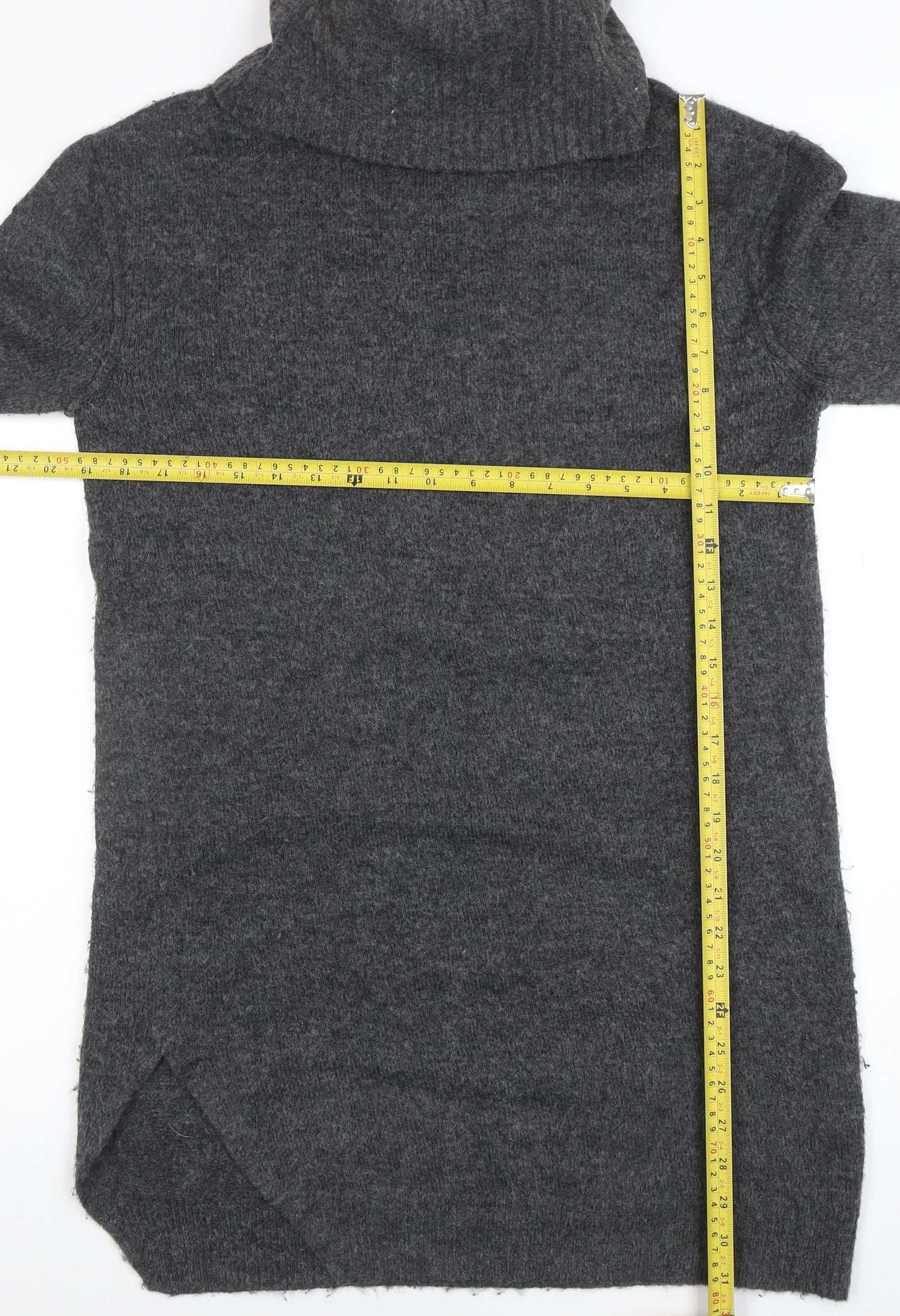 River Island Women’s Grey Jumper Dress Size 10 Roll Neck Knit - Image 2