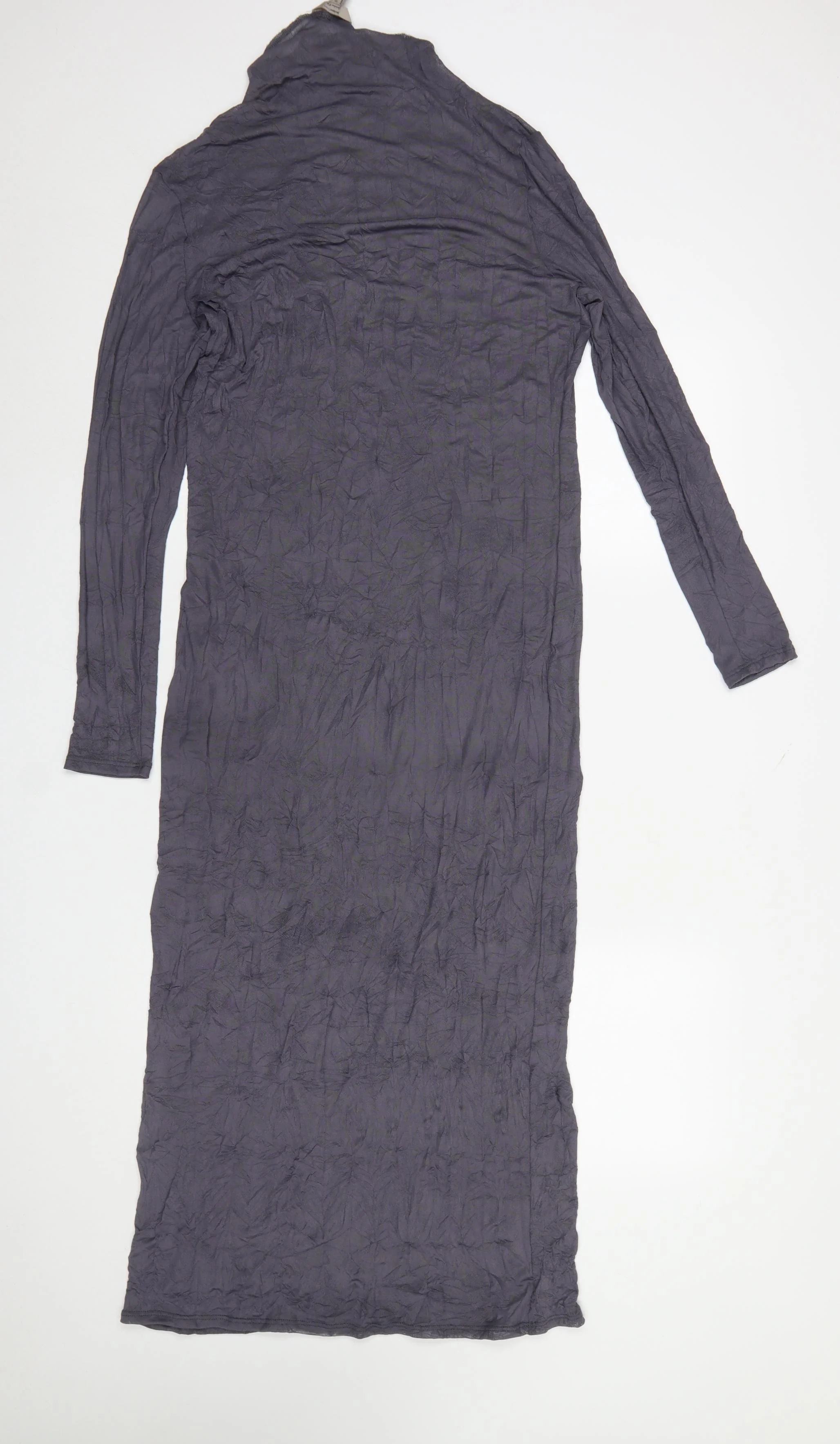 River Island Women’s Grey Long Sleeve Bodycon Mesh Midi Dress Size 10 - Image 3