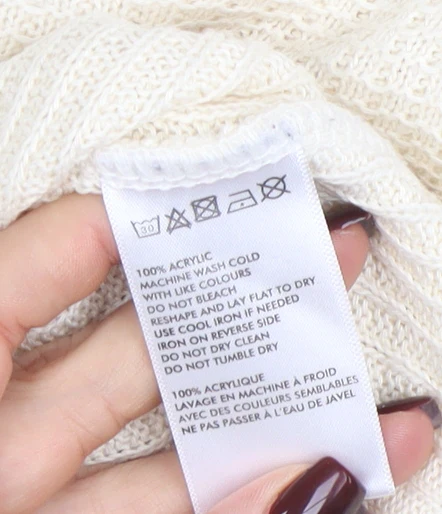 River Island Women’s Ivory Collared Knit Jumper Size S Long Sleeve - Image 5