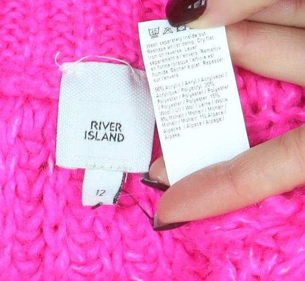 River Island Women’s Pink Open-Knit Boat Neck Jumper Size 12 - Image 4