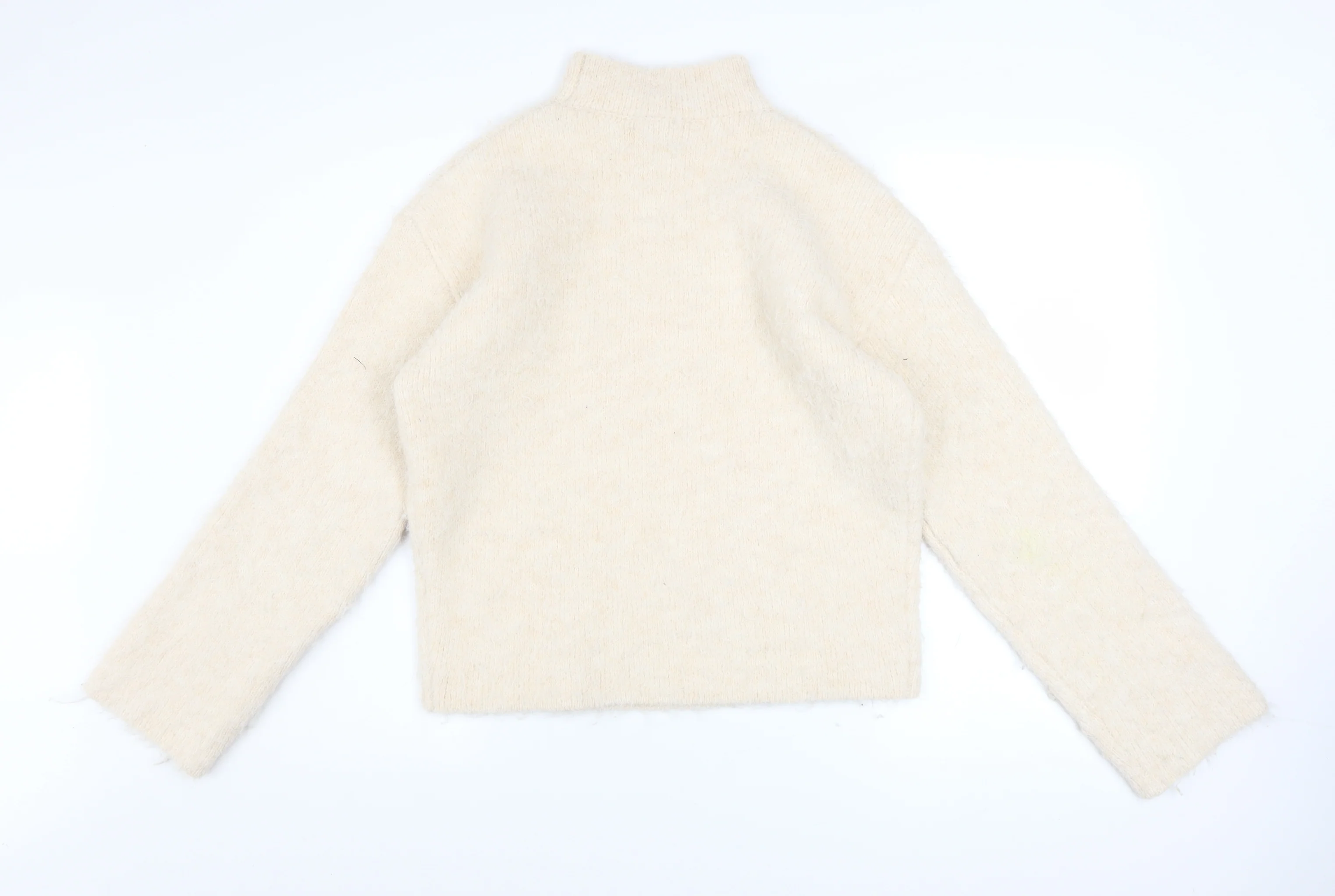 River Island Women's Beige Mock Neck Knit Jumper Size M - Image 3