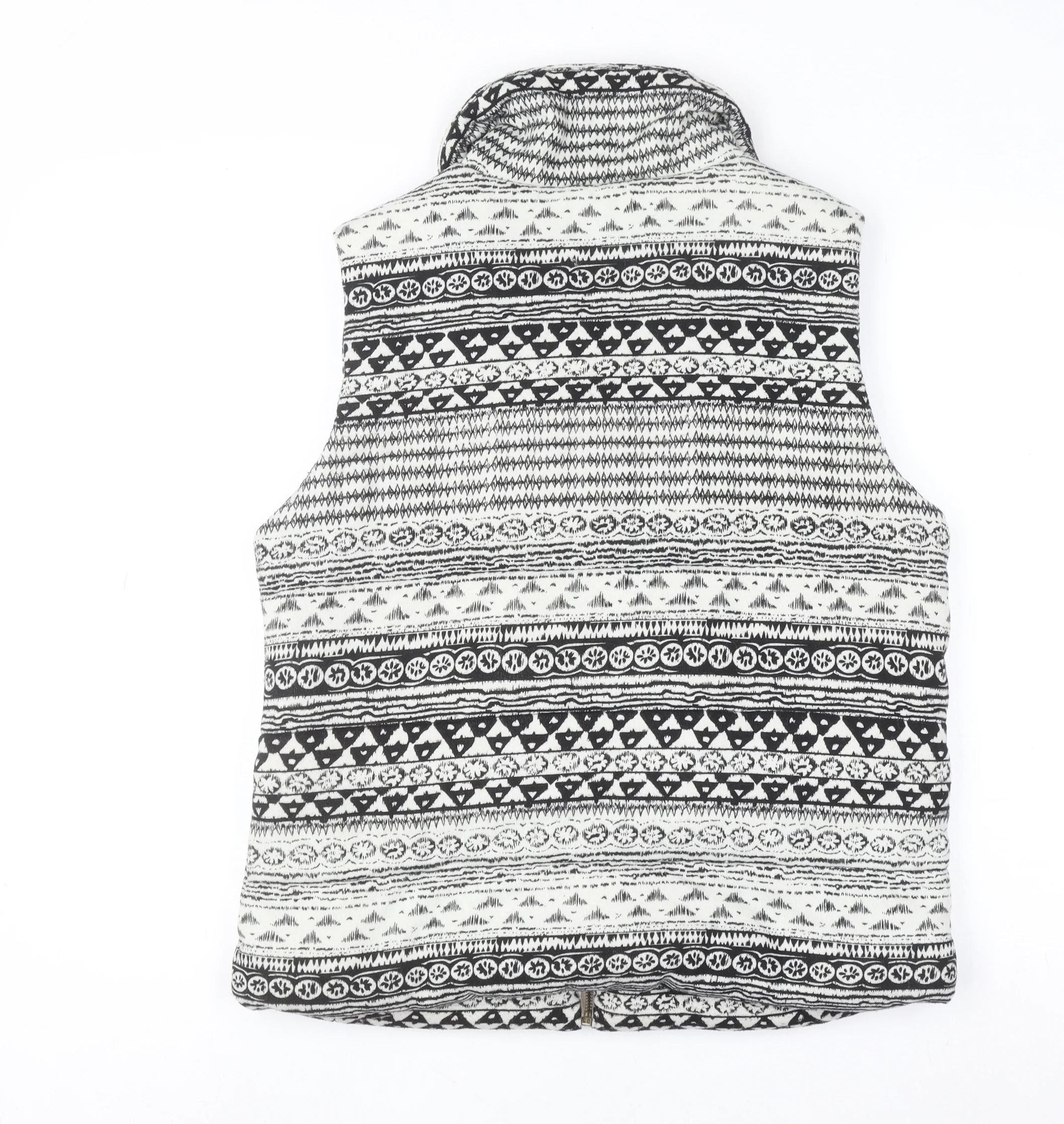 River Island Women's Black Aztec Knit Zip Waistcoat Size 14 - Image 3