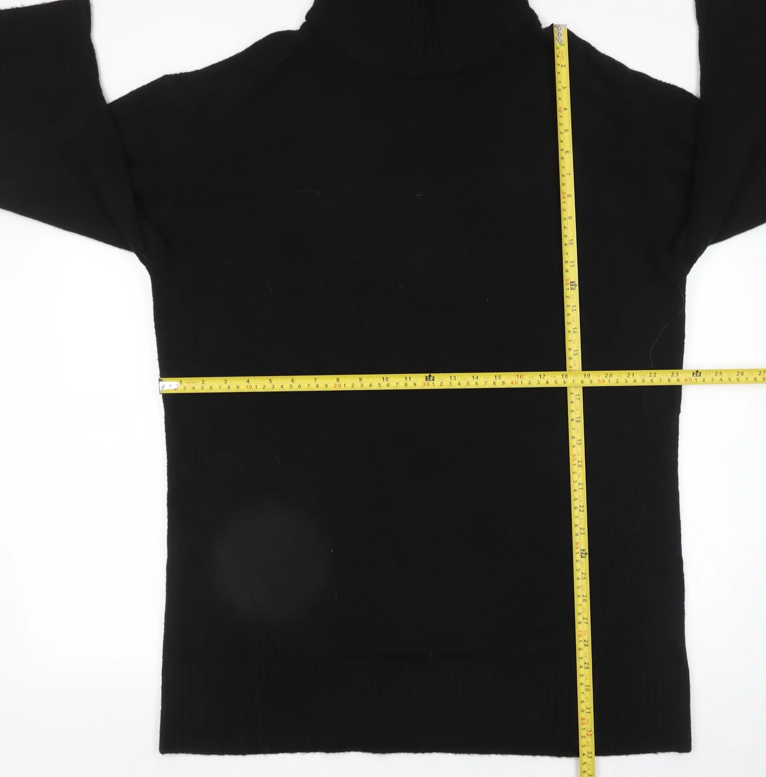 River Island Womens Black Roll Neck Wool Blend Jumper Size L - Image 2