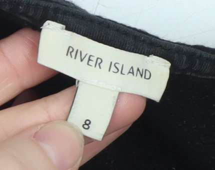 River Island Women's Black Size 8 1/2 Zip Knit Jumper - Image 4