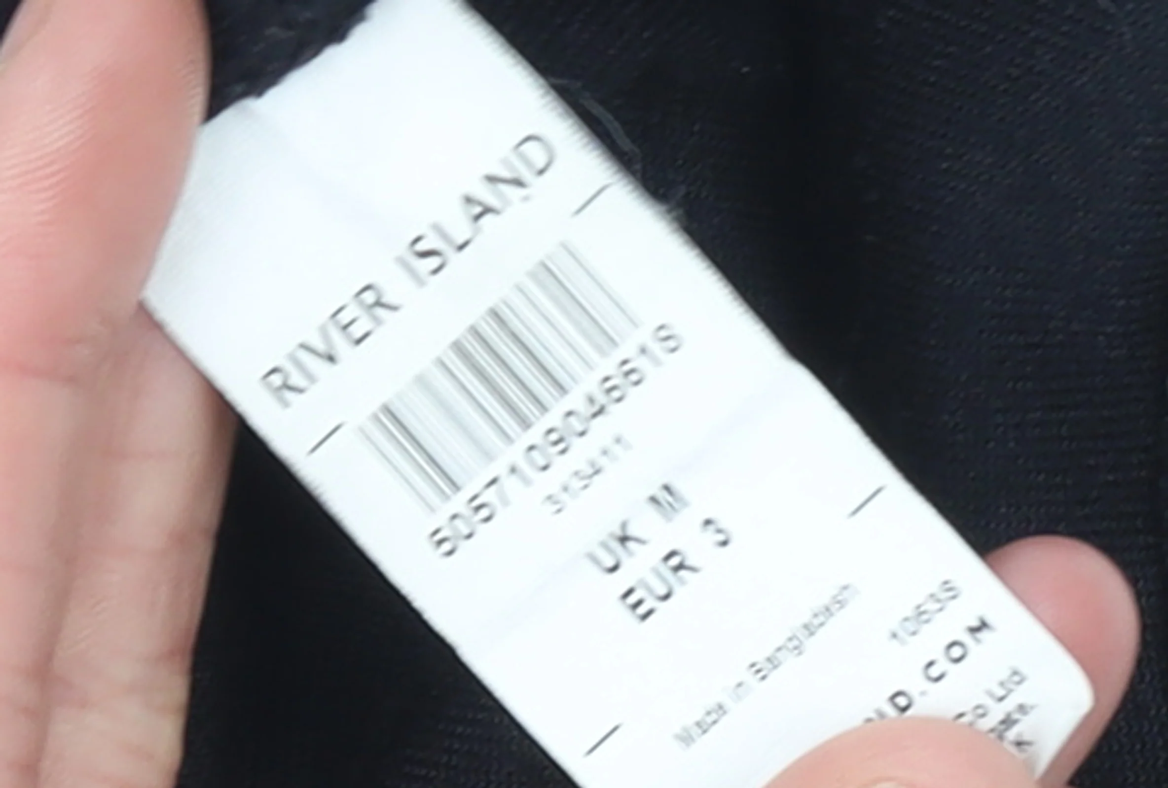 River Island Womens Black Velour Hooded Pullover Hoodie Size M - Image 4