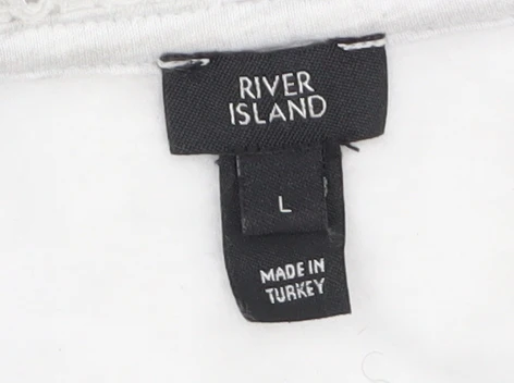 River Island Womens Grey NYC 1988 Relaxed Jersey T-Shirt Size L - Image 5