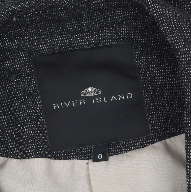 River Island Women's Grey Size 8 Cropped Tailored Suit Jacket - Image 5