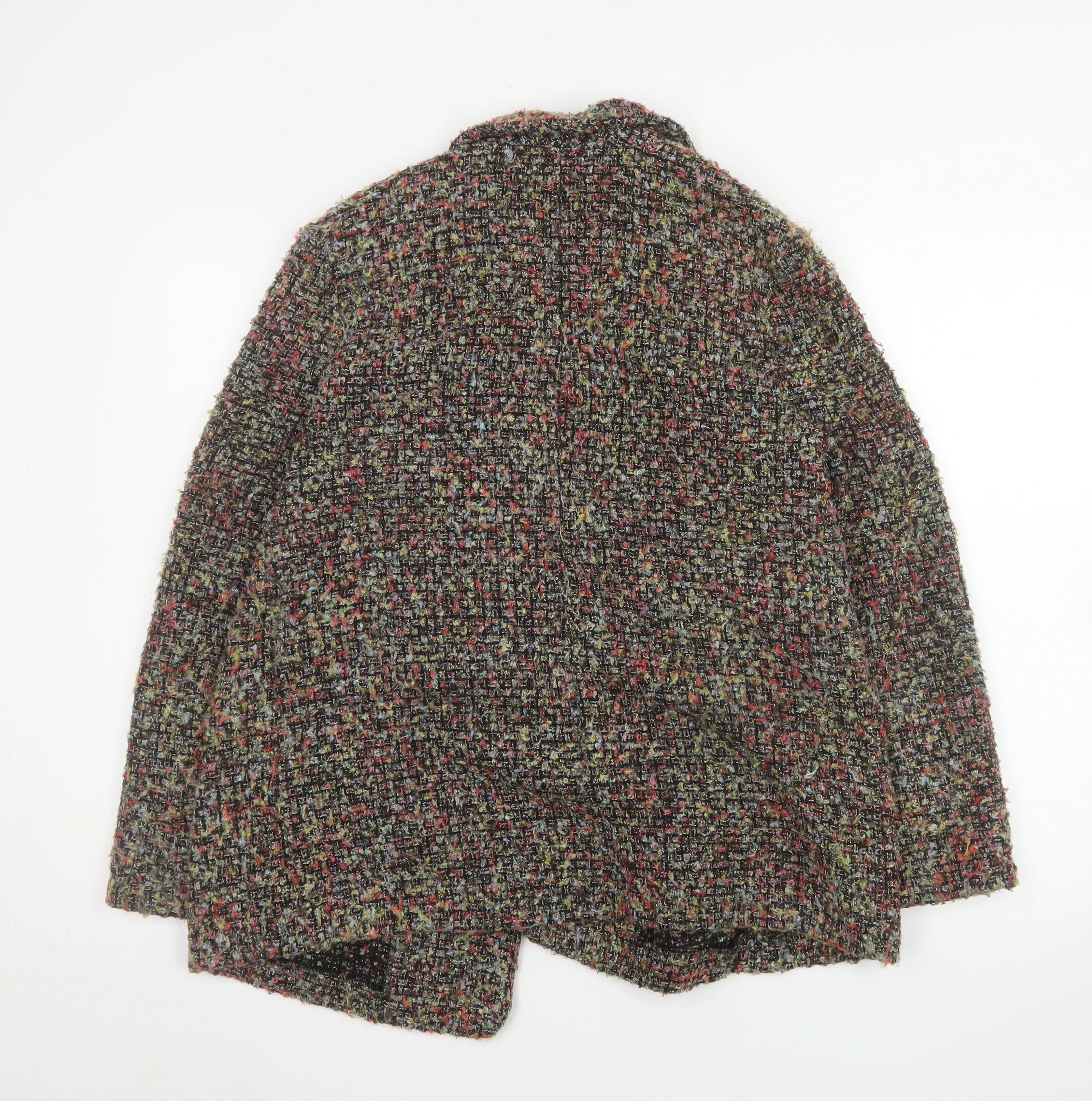 River Island Women's Multicoloured Bouclé Blazer Jacket UK 14 Classic Fit - Image 3