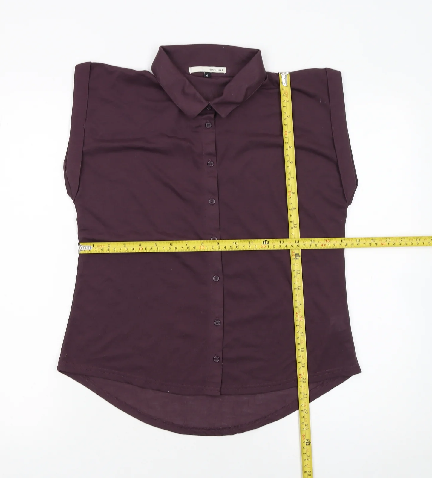River Island Women's Purple Button-Up Collared Sleeveless Blouse Size 8 - Image 2